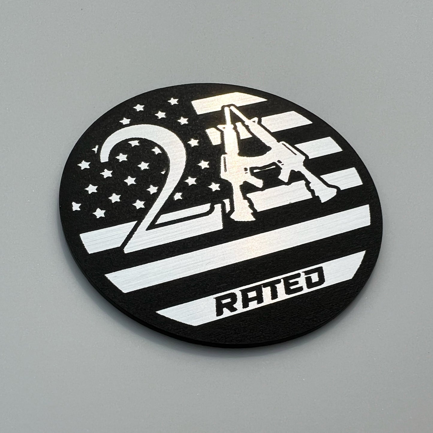 One (1) 2nd Amendment Rated Fender Badges fits JEEP WRANGLER YJ JL JK TJ CJ emblem
