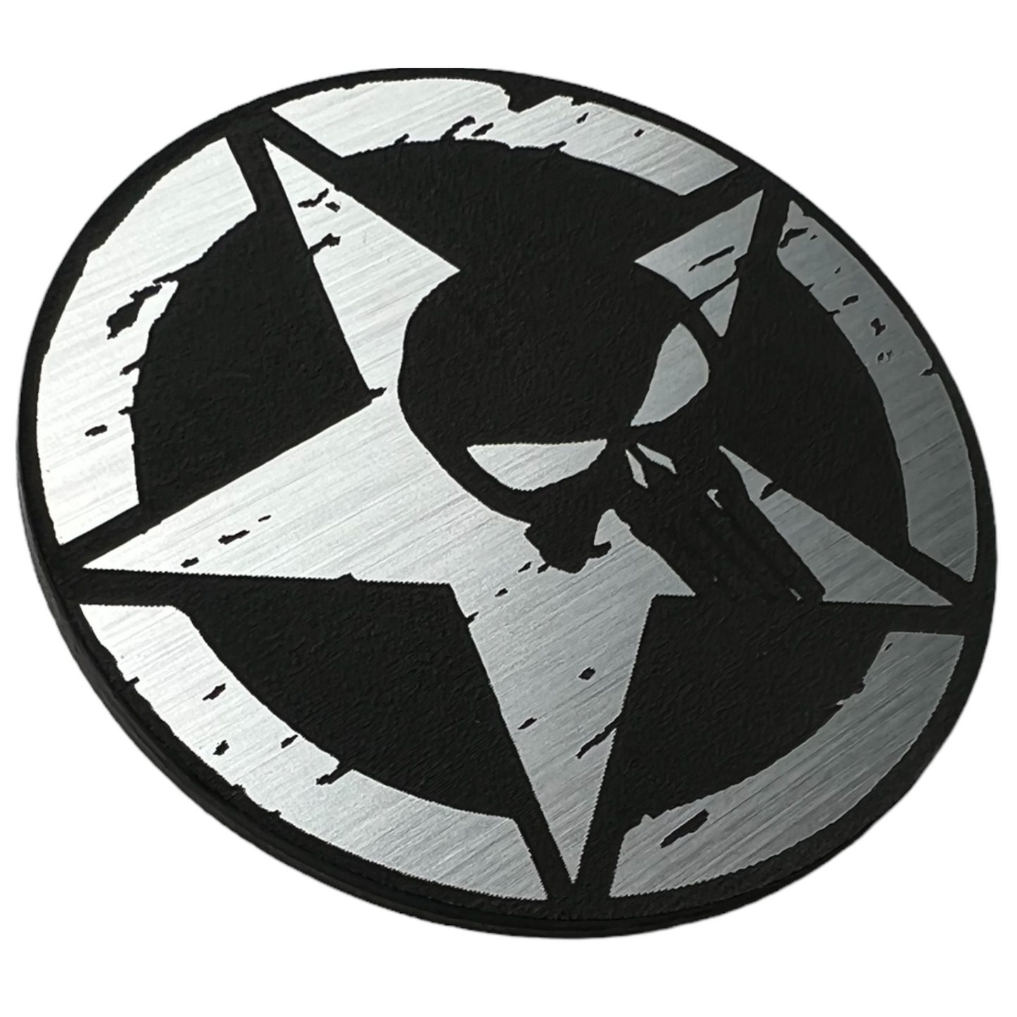 One (1) Punisher Rated Fender Badges fits JEEP WRANGLER YJ JL JK TJ CJ emblems