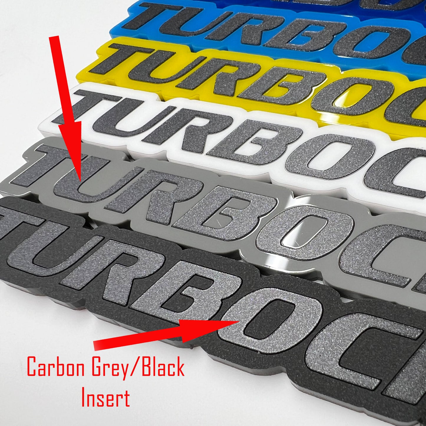 One TURBOCHARGED Emblem Badge
