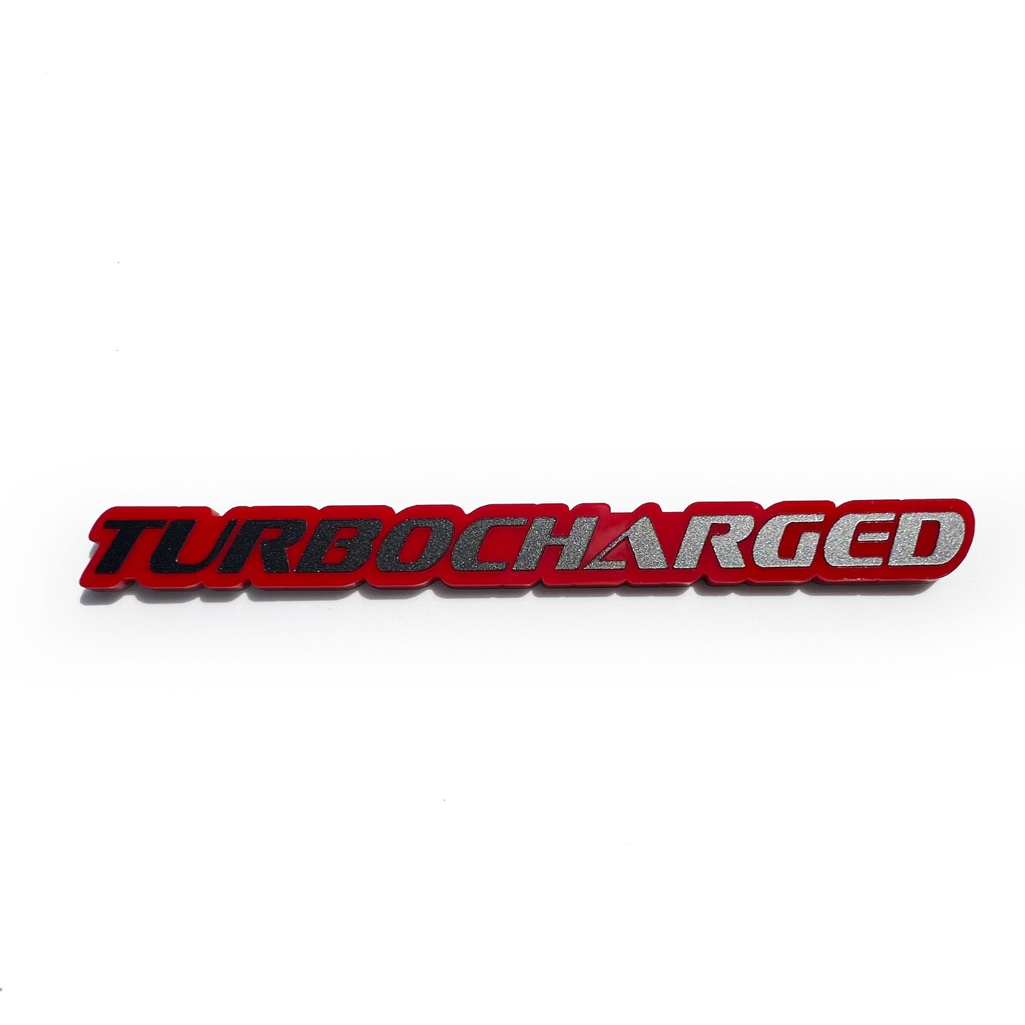 One TURBOCHARGED Emblem Badge