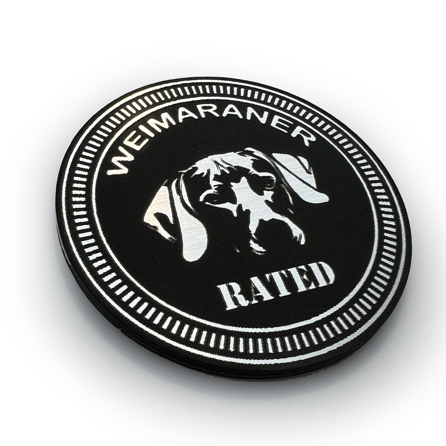Pair (2) WEIMARANER Rated Fender Badges fits JEEP WRANGLER YJ JL JK TJ CJ emblems 4x4