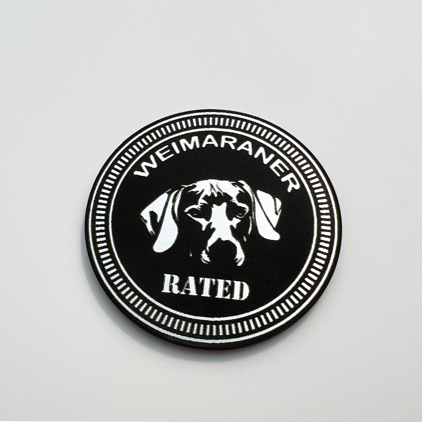 Pair (2) WEIMARANER Rated Fender Badges fits JEEP WRANGLER YJ JL JK TJ CJ emblems 4x4