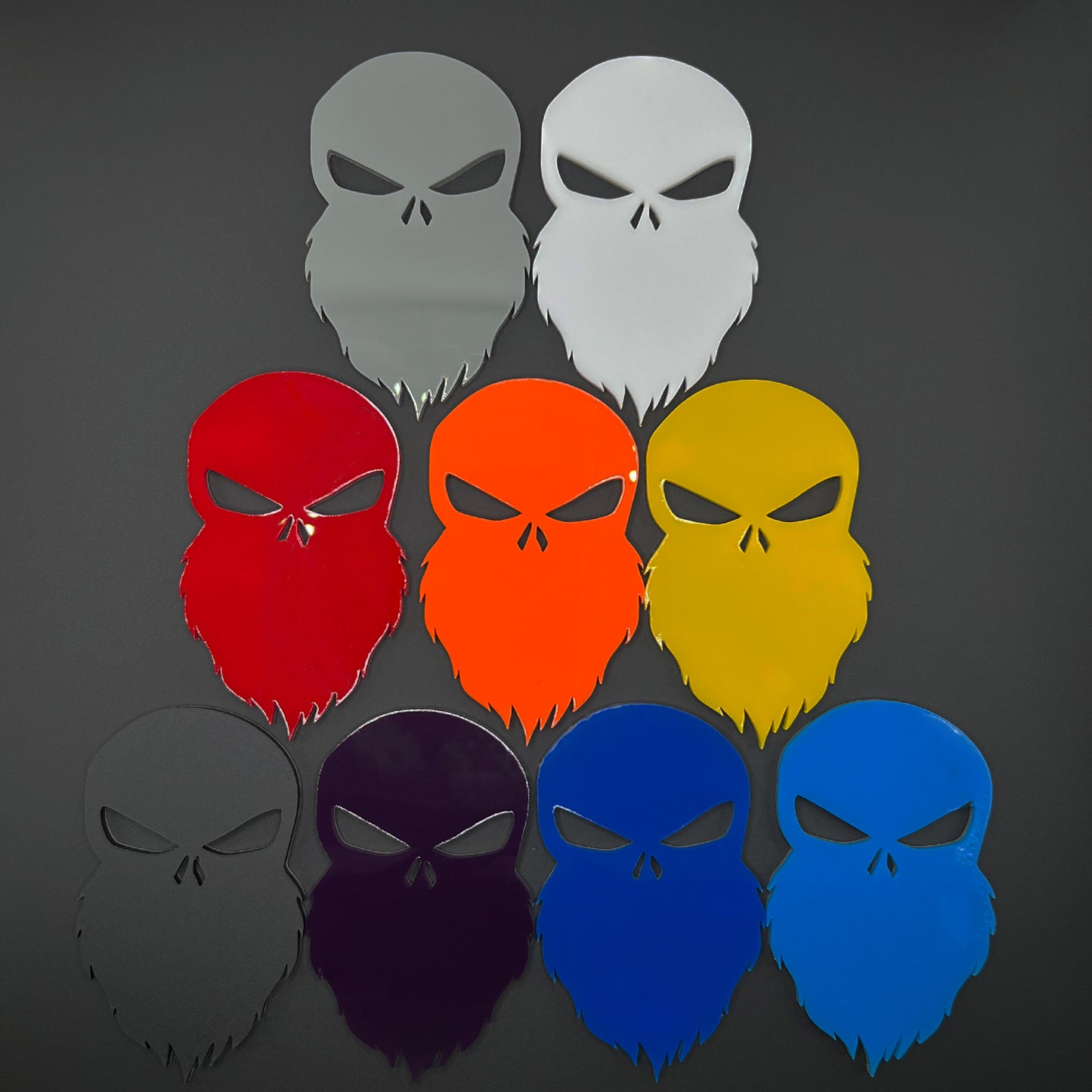 ONE (1) BEARDED PUNISHER Car Truck Emblem Badge USA Made