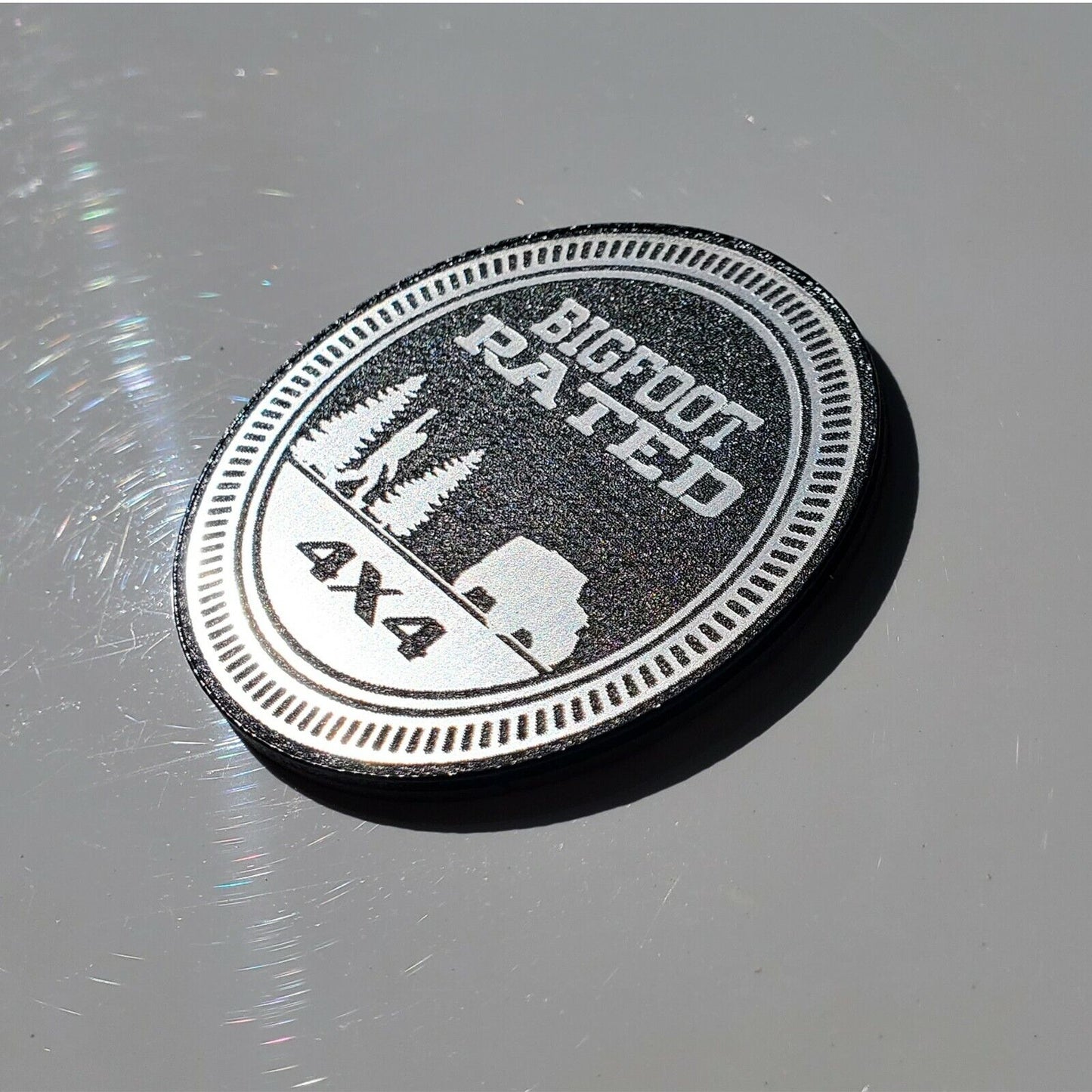One (1) BIGFOOT Rated Fender Badges fits JEEP WRANGLER YJ JL JK TJ CJ emblems