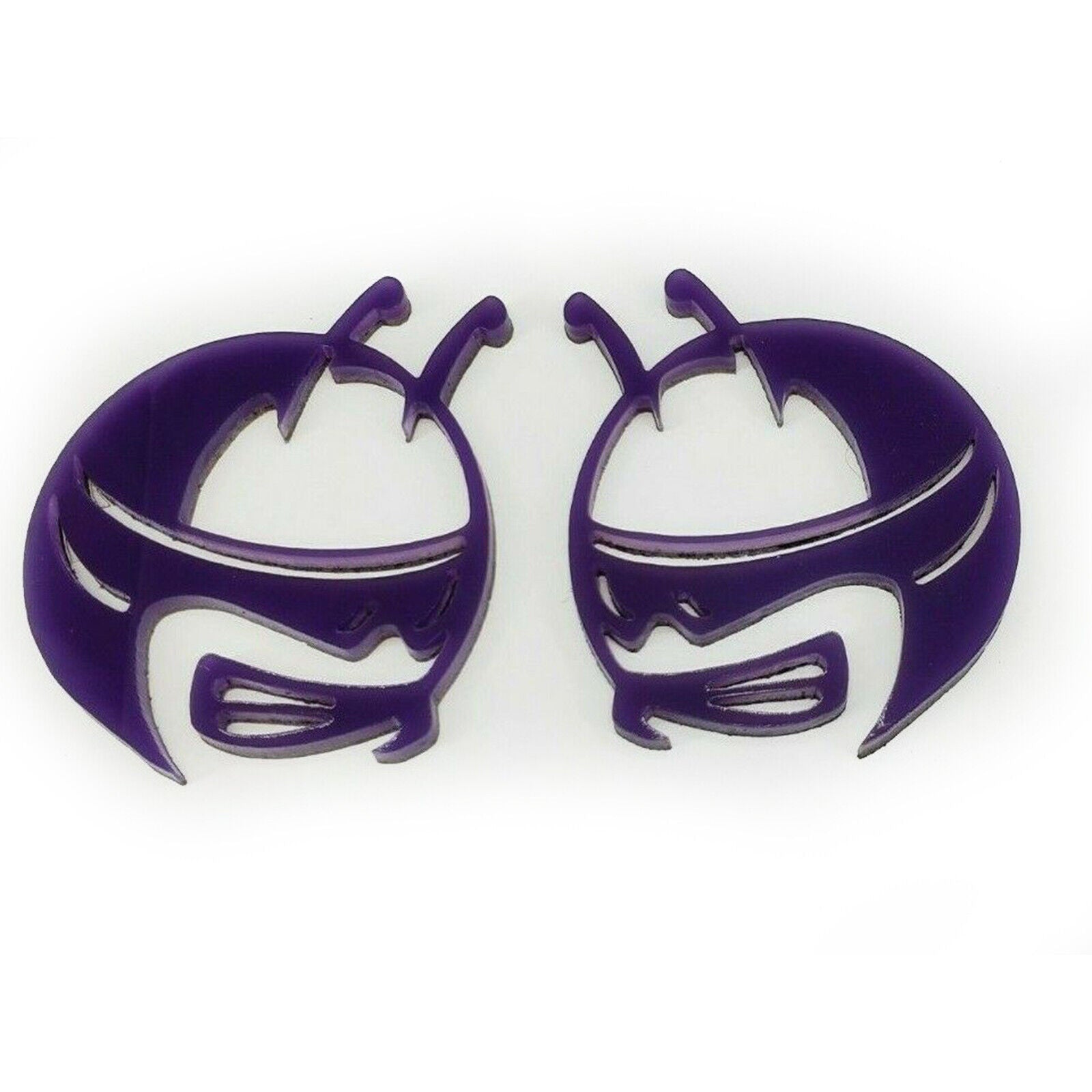 FMSgear purple Scat Pack head emblems pair with aggressive bee design for car customization