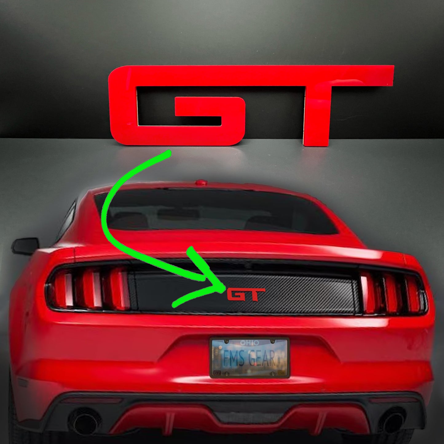 Pair Badges Fits Ford Mustang GT 5.0 Deck Lid Rear Emblem Coyote
