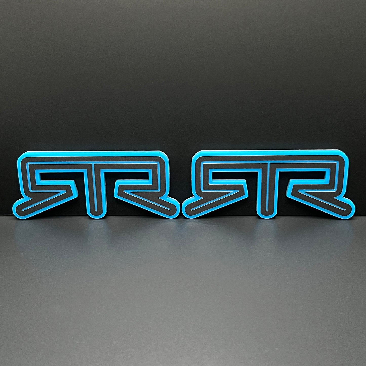 Pair (2) RTR Fender emblems fits 15-25 Ford Mustang Badge