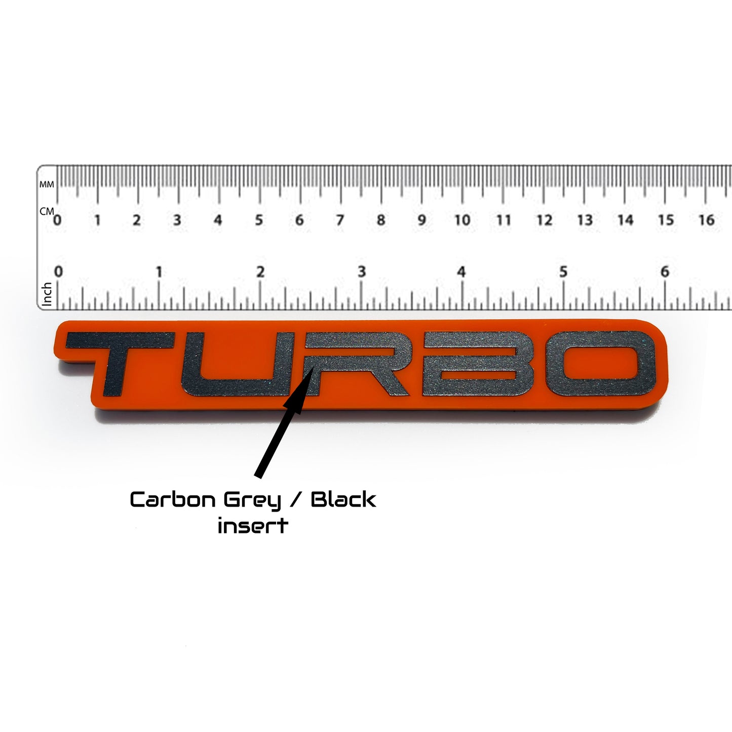 One TURBO Emblem Badge fits Honda Civic Type R and others