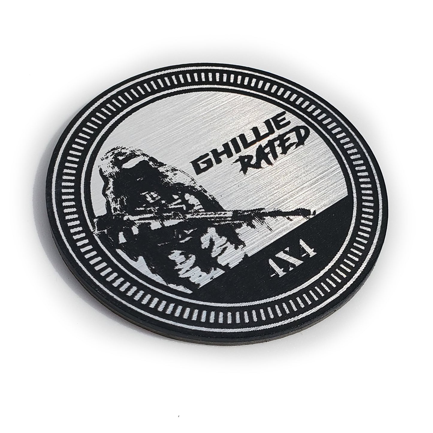 Pair (2) GHILLIE Rated Fender Badges fits JEEP WRANGLER YJ JL JK TJ CJ emblems
