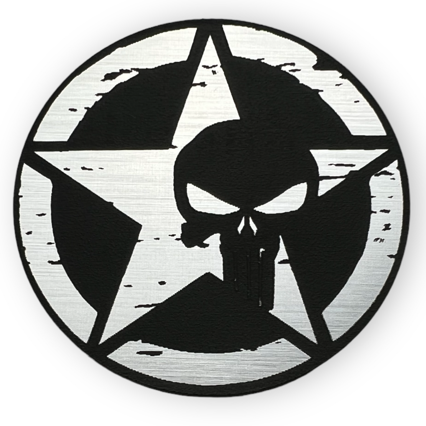Pair (2) Punisher Rated Fender Badges fits JEEP WRANGLER YJ JL JK TJ CJ emblems