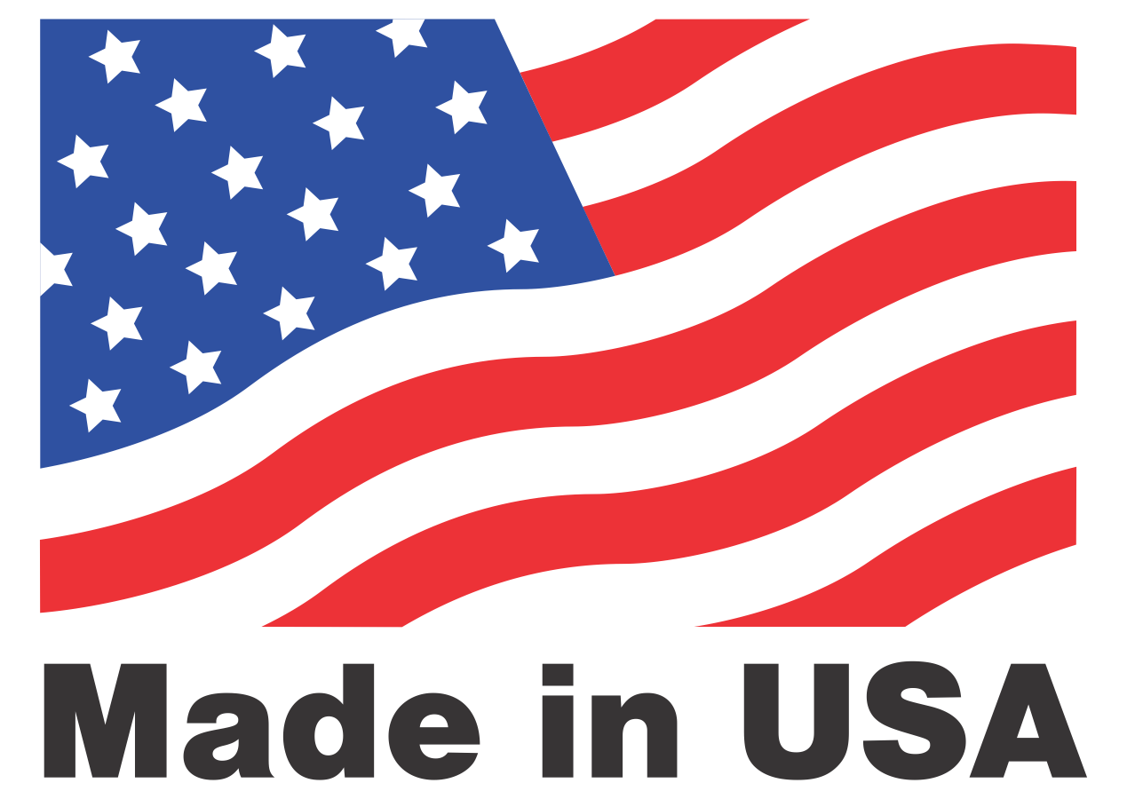 American flag with stars and stripes representing Scat Pack head emblems made in USA by FMSgear