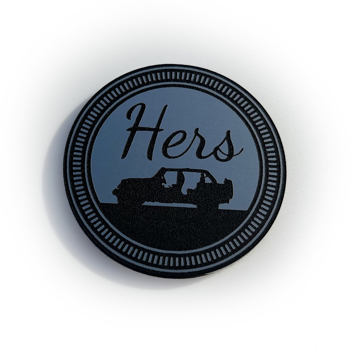 (2) HERS Fender Badges fits JEEP WRANGLER YJ JL JK TJ CJ emblems 4x4