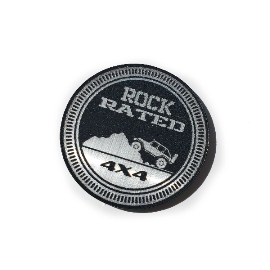 Pair (2) ROCK Rated Fender Badges fits JEEP WRANGLER YJ JL JK TJ CJ emblems
