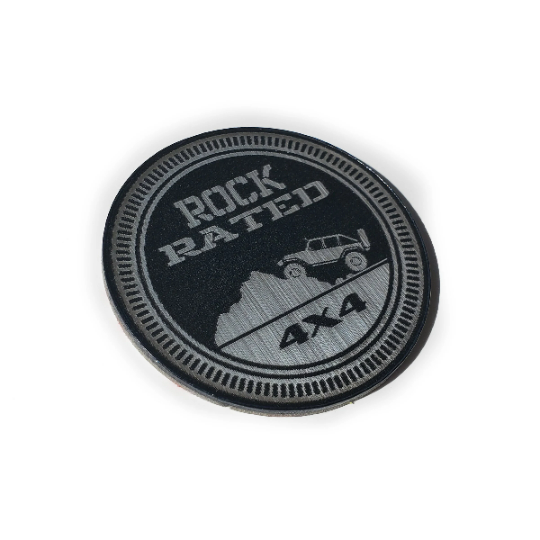 Pair (2) ROCK Rated Fender Badges fits JEEP WRANGLER YJ JL JK TJ CJ emblems