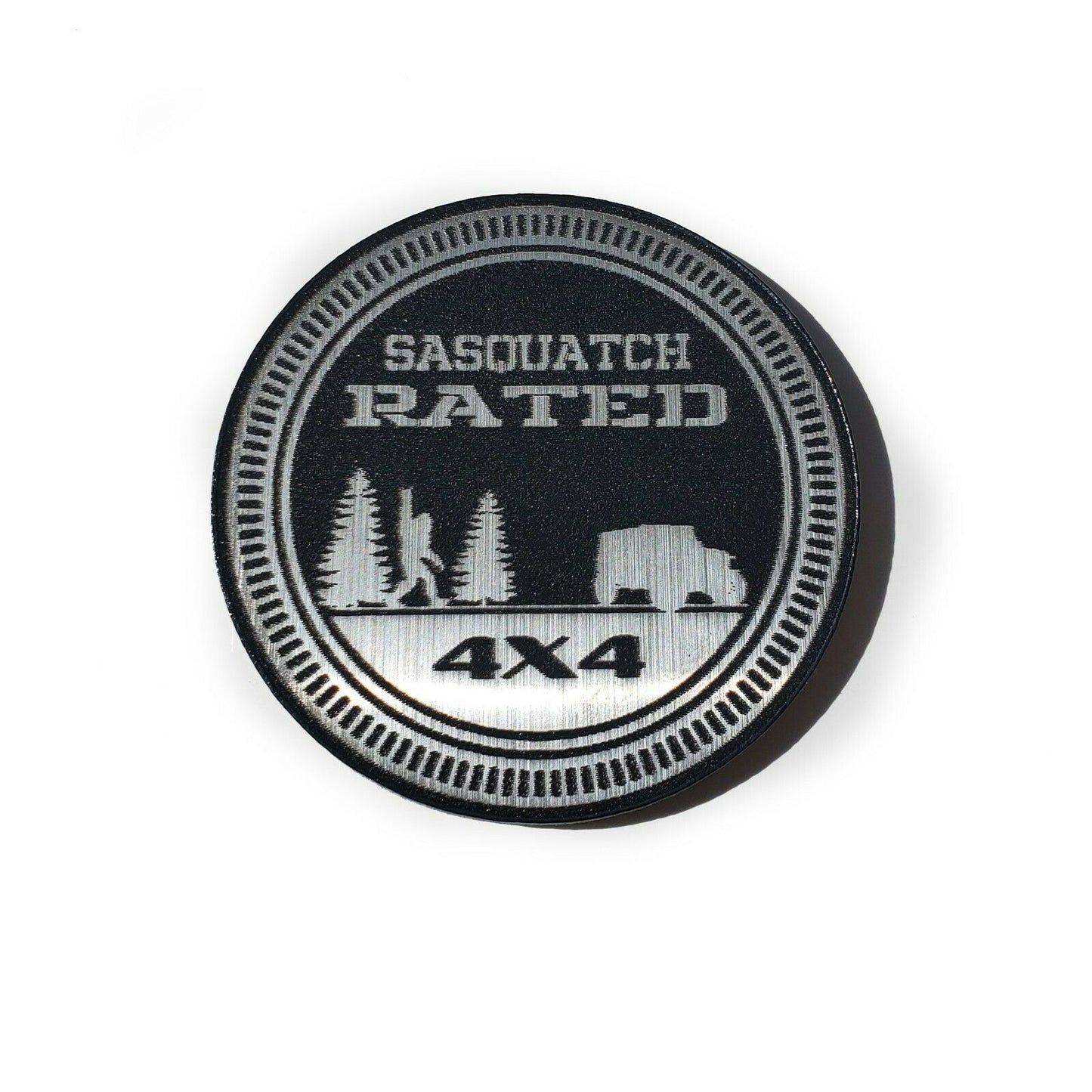 Pair (2) SASQUATCH Rated Fender Badges fits JEEP WRANGLER YJ JL JK TJ CJ emblems