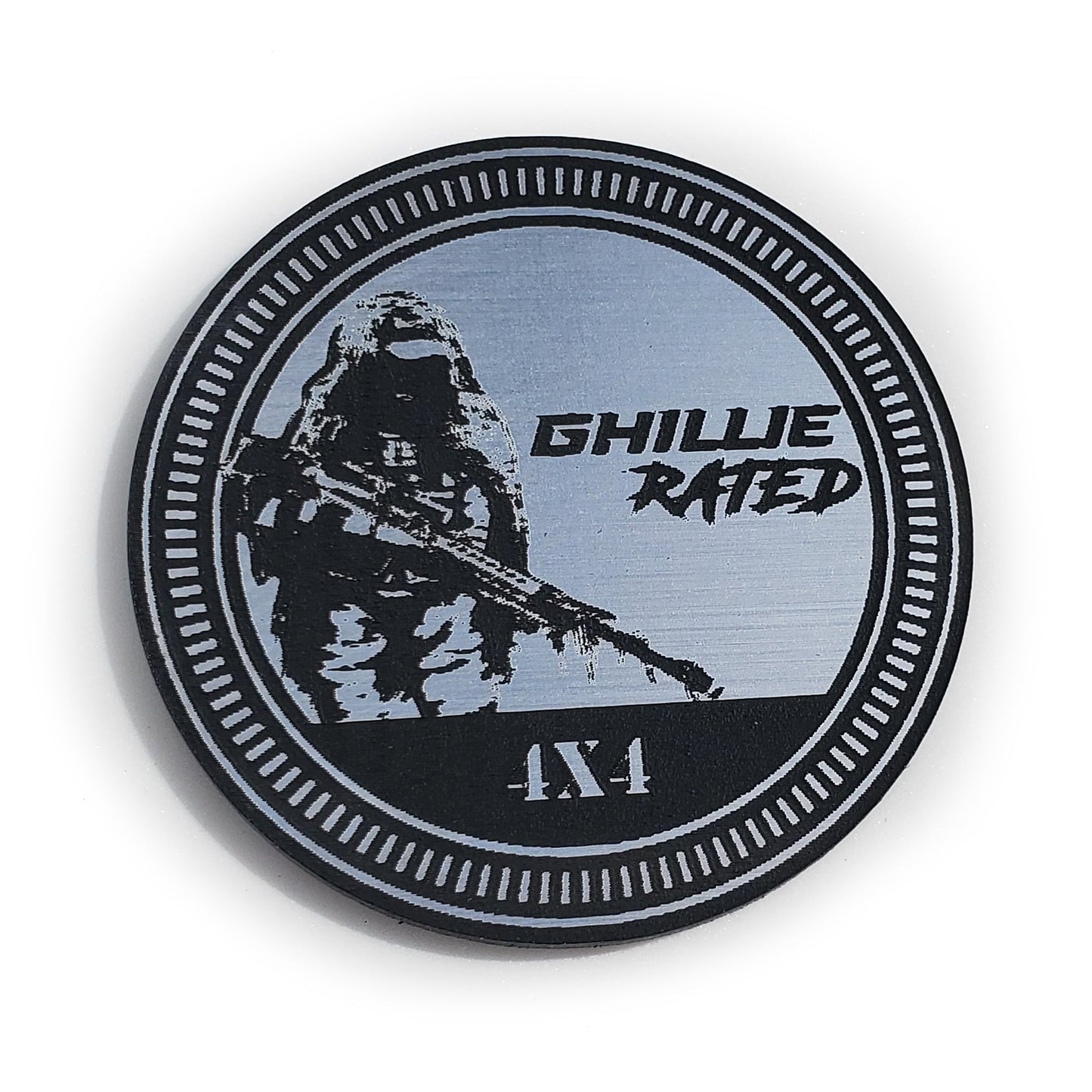One (1) GHILLIE Rated Fender Badges fits JEEP WRANGLER YJ JL JK TJ CJ emblems