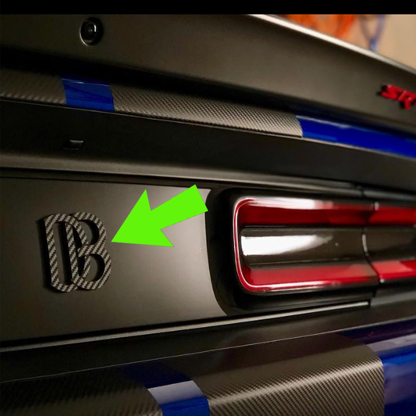 One Carbon Fiber DB Emblem fits Dodge Challenger Charger Badge