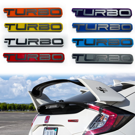 One TURBO Emblem Badge fits Honda Civic Type R and others