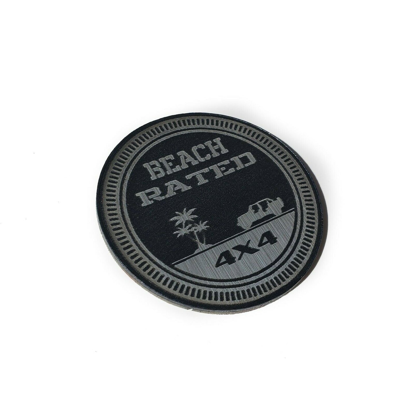 One (1) BEACH Rated Fender Badges fits JEEP WRANGLER YJ JL JK TJ CJ emblems
