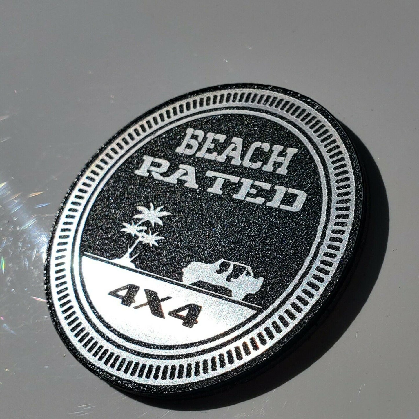 Pair (2) BEACH Rated Fender Badges fits JEEP WRANGLER YJ JL JK TJ CJ emblems