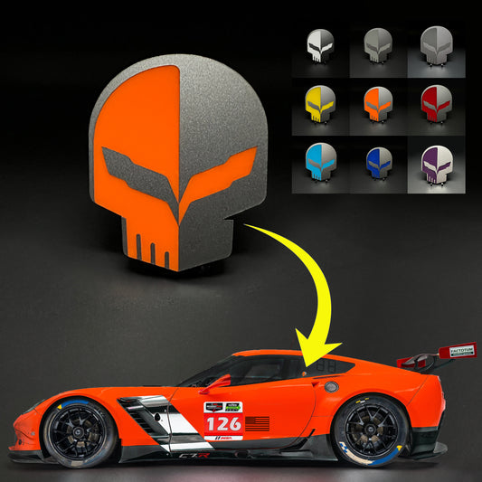 ONE (1) C7 Vette JAKE Skulls fits Chevy Corvette Racing Emblems Badges C7R