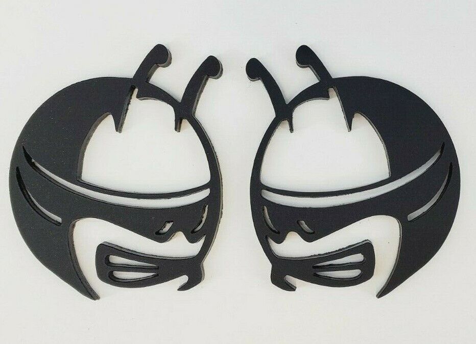 FMSgear black metal Scat Pack head emblems with detailed angry bee design