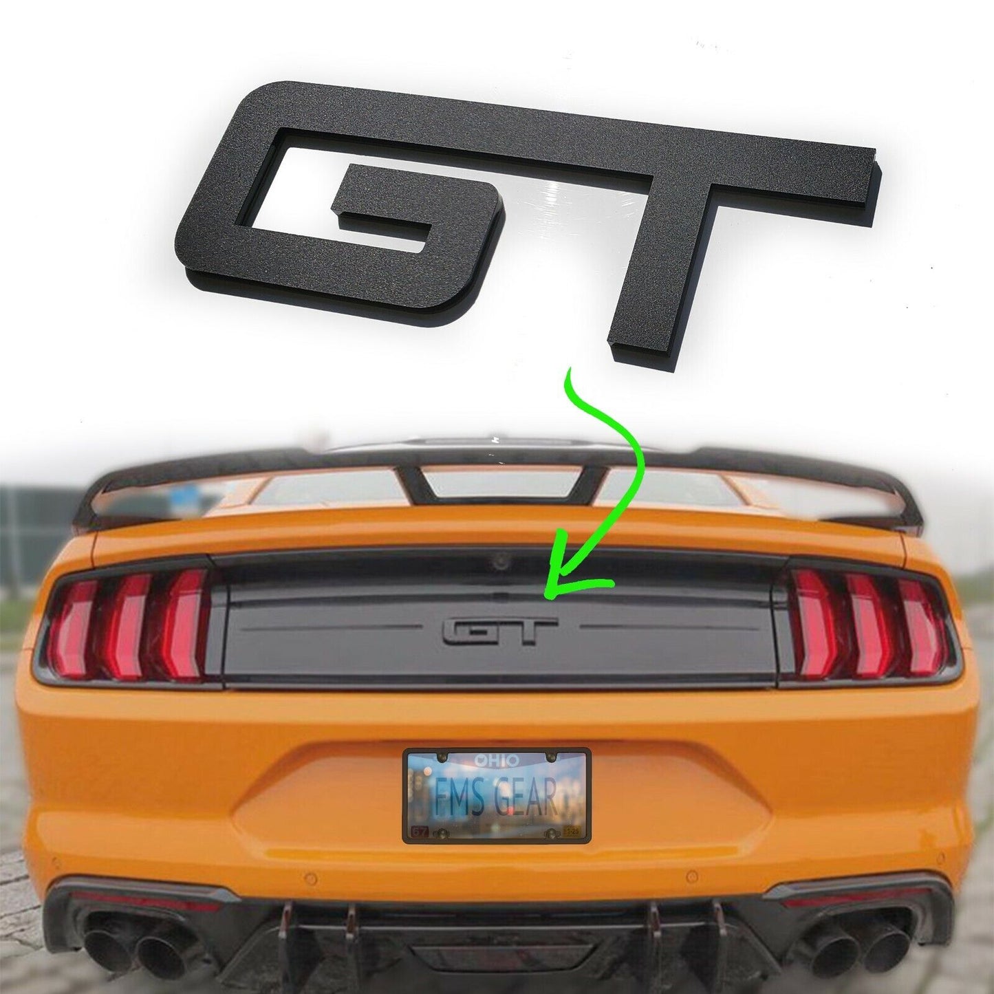 Pair Badges Fits Ford Mustang GT 5.0 Deck Lid Rear Emblem Coyote