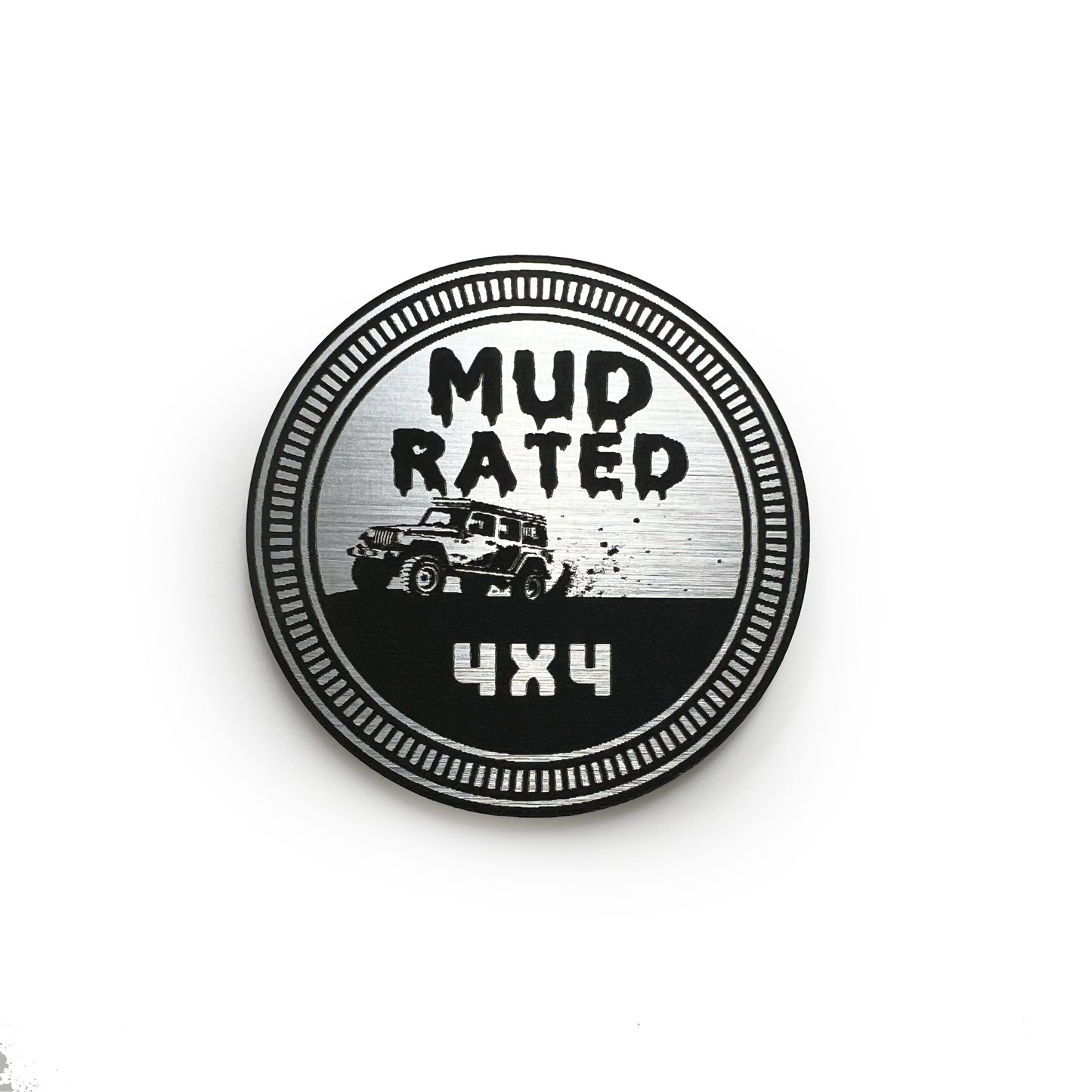 One (1) MUD Rated Fender Badges fits JEEP Gladiator Wrangler emblem