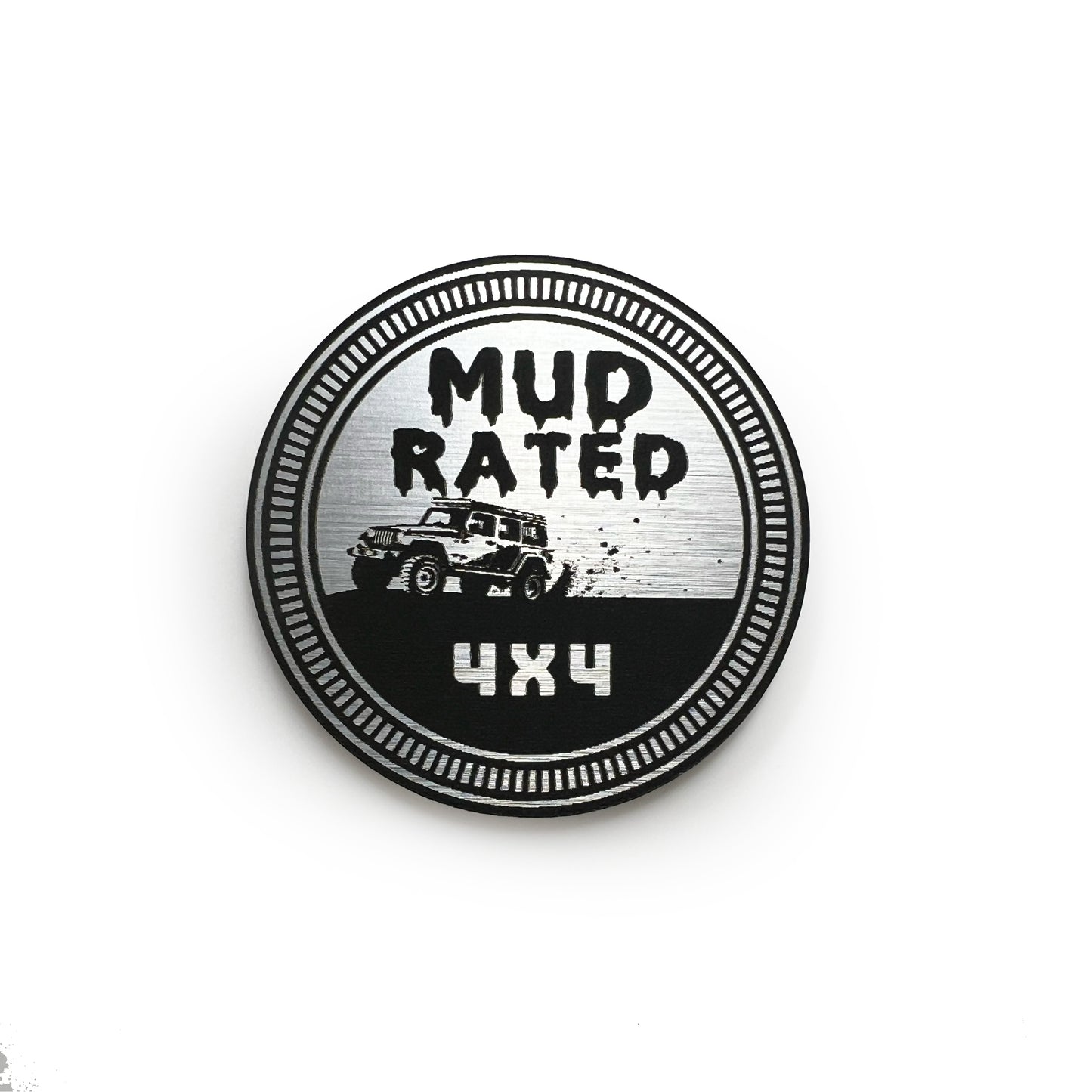 Pair (2) MUD Rated Fender Badges fits JEEP WRANGLER YJ JL JK TJ CJ emblems