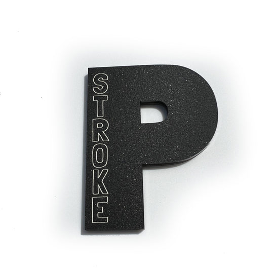 FMSgear Power Stroke Turbo Diesel Emblem black textured finish with stroke lettering