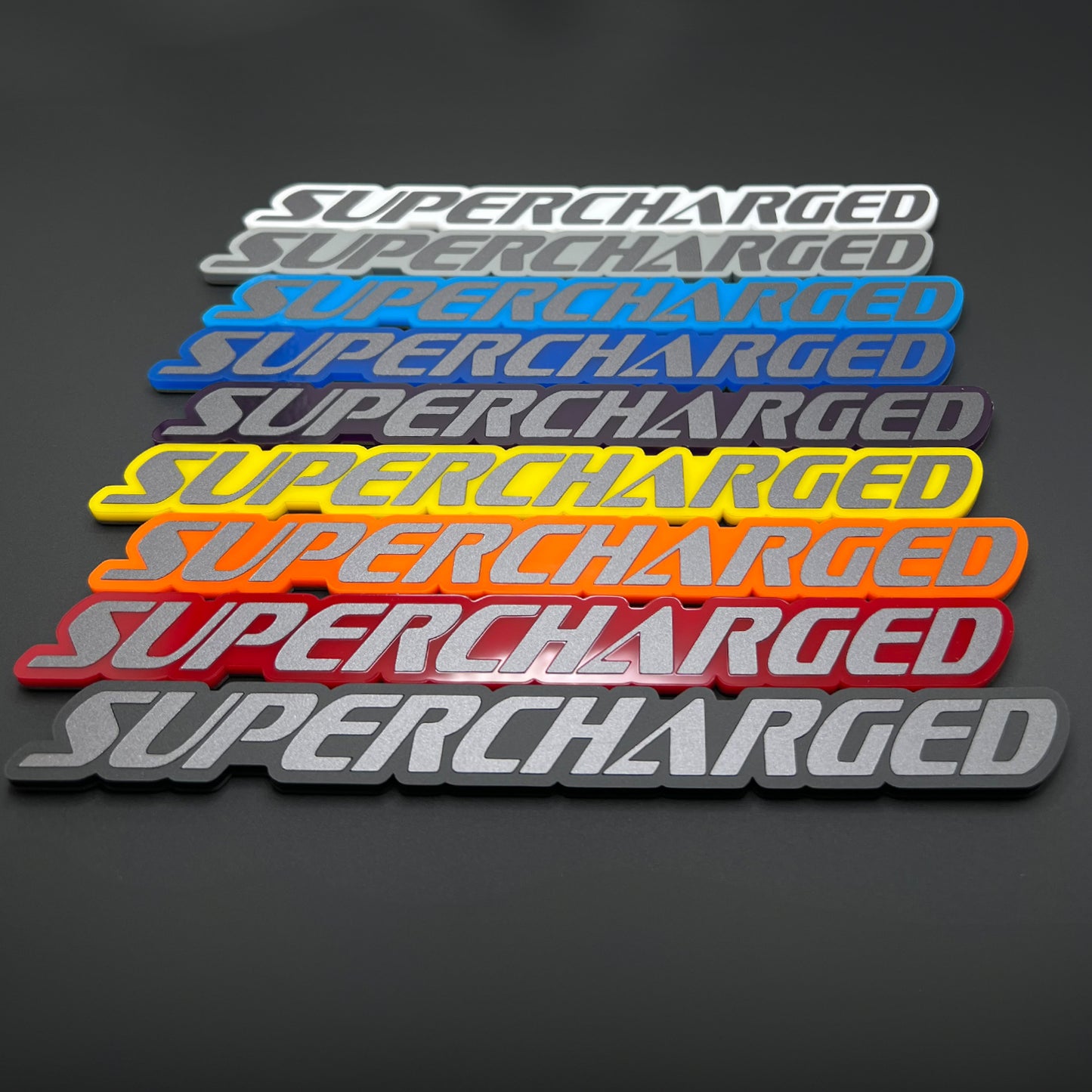One SUPERCHARGED Emblem fits Dodge Durango Charger Challenger Trackhawk Badge