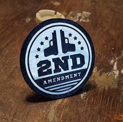 FMSgear 2A Fender Badges fits JEEP WRANGLER emblems with 2nd Amendment design and crossed pistols