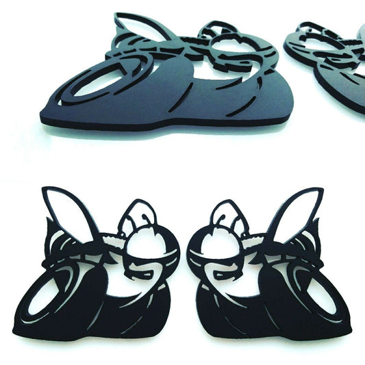 FMSgear BEE Emblems fits Dodge Challenger Charger Scat Pack black pair with detailed design