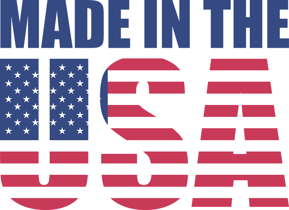 Made in the USA graphic with stars and stripes emphasizing quality custom Toyota TEQ emblem set by FMSgear